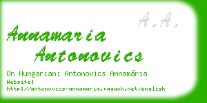 annamaria antonovics business card