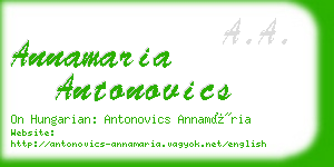 annamaria antonovics business card